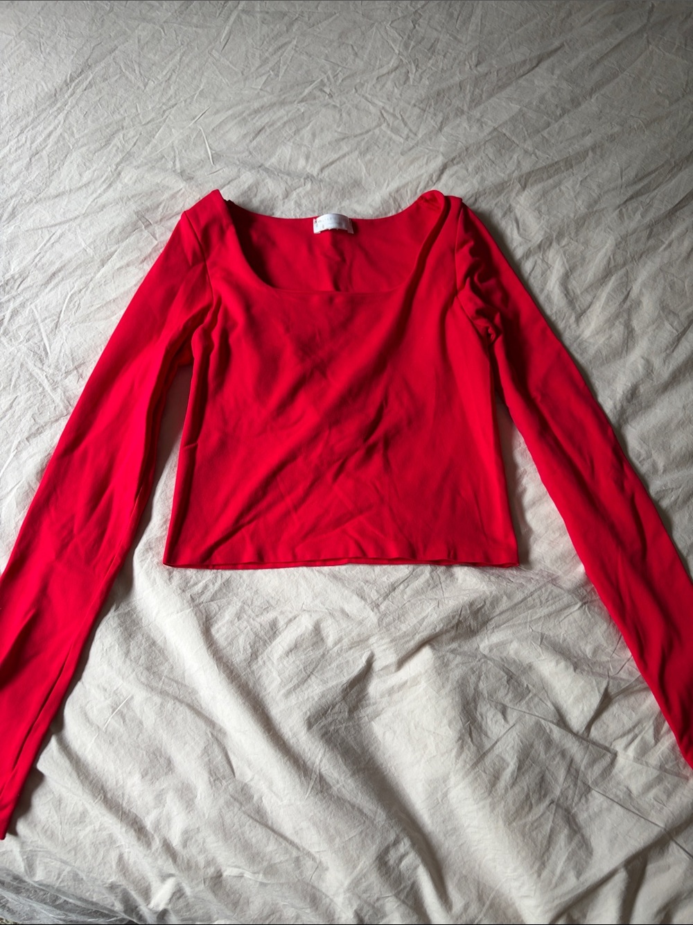 Alter’d state red crop long sleeve tight fitting s/m